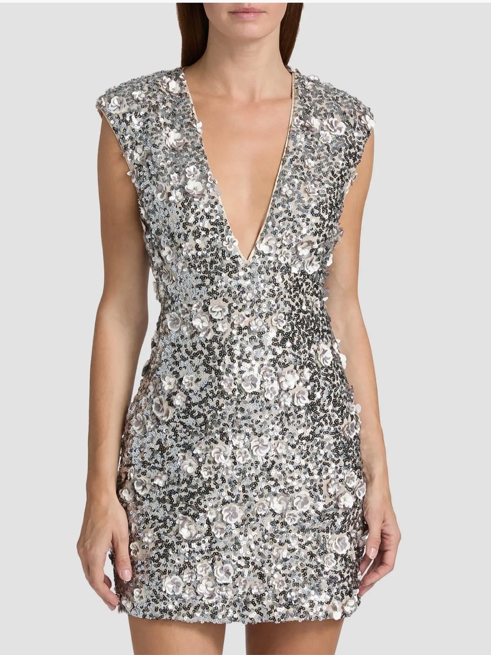 NWT Ramy Brook

Lacey Rosette-Embellished Sequined Minidress